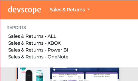 Switch between areas in the frontoffice